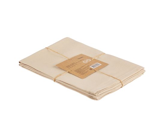 Набор из двух салфеток сервировочных из хлопка бежевого цвета из коллекции Essential, 45х45 см, Tkano, фото , изображение 6