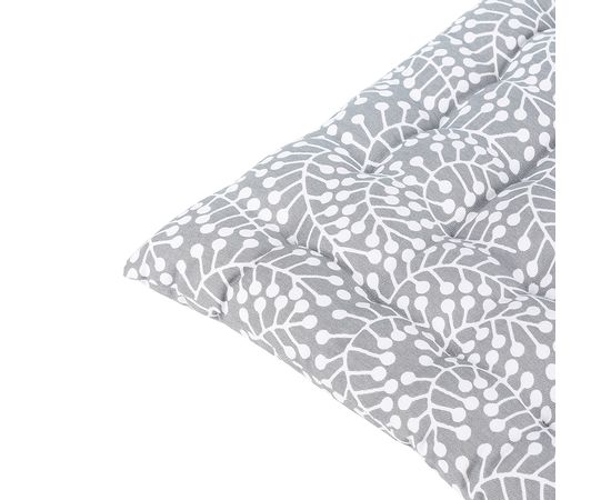 Подушка на стул из хлопка серого цвета с принтом Спелая Смородина из коллекции Scandinavian touch, 40х40 см, Tkano, фото , изображение 4