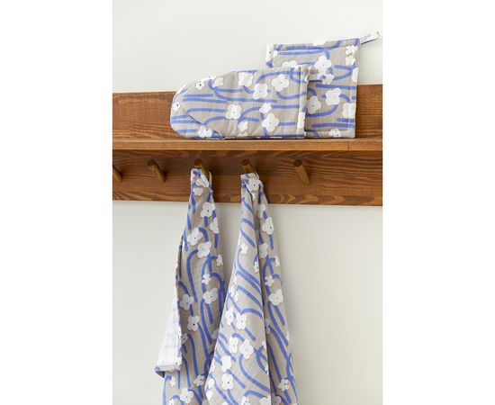 Набор из двух муслиновых полотенец с принтом Полярный цветок из коллекции Scandinavian touch, 50х70 см, Tkano, фото , изображение 5