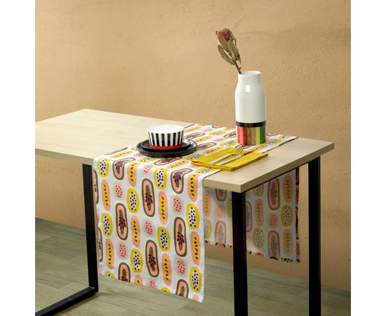 Дорожка на стол с принтом Passion Fruit из коллекции Wild, 45х150 см, Tkano, фото , изображение 5