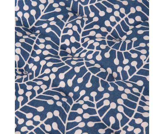 Подушка на стул круглая темно-синего цвета с принтом Спелая Смородина из коллекции Scandinavian touch, 40 см, Tkano, фото , изображение 7