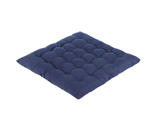 Подушка на стул из хлопка темно-синего цвета из коллекции Essential, 40х40 см, Tkano, фото , изображение 2