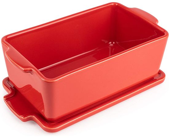 Форма для запекания с крышкой RED 650 мл, 20 х 11 см, красный, Peugeot, фото 