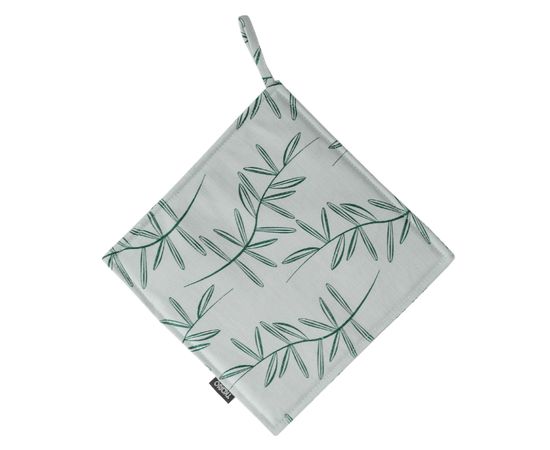 Прихватка из хлопка с графичным принтом Папоротник Russian North, 22х22 см, Tkano, фото 