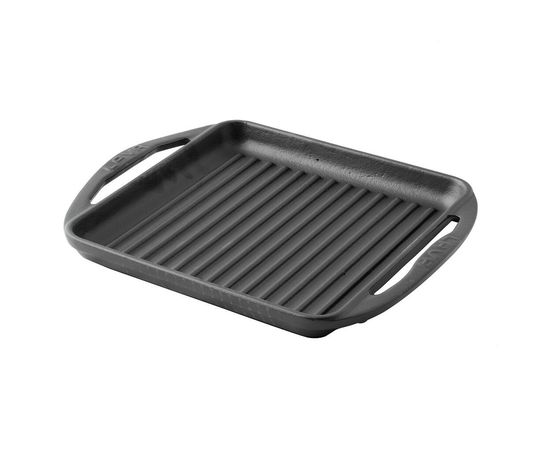 Сковорода-гриль чугунная с 2-мя ручками, 24*24 см, LAVA, фото 