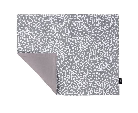 Салфетка двухсторонняя под приборы серая с принтом Спелая Смородина из коллекции Scandinavian touch, 35х45 см, Tkano, фото 