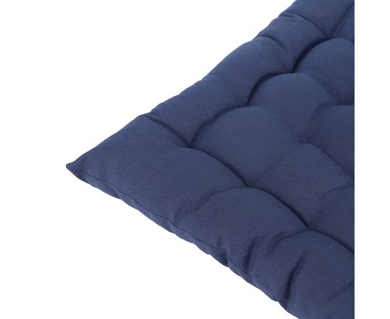 Подушка на стул из хлопка темно-синего цвета из коллекции Essential, 40х40 см, Tkano, фото , изображение 3