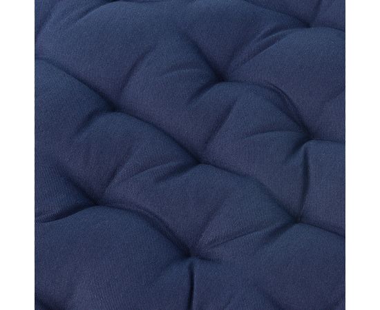 Подушка на стул круглая из хлопка темно-синего цвета из коллекции Essential, 40 см, Tkano, фото , изображение 7