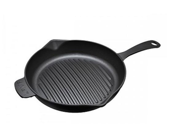 Сковорода-гриль круглая чугунная, 28 см, LAVA, фото , изображение 2