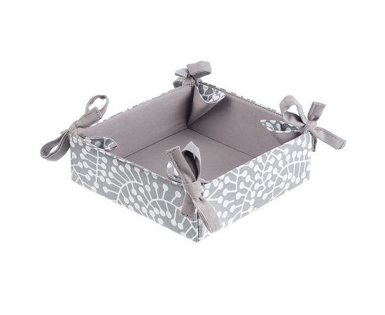 Корзинка для хлеба серого цвета с принтом Спелая Смородина из коллекции Scandinavian touch, 30х30 см, Tkano, фото 