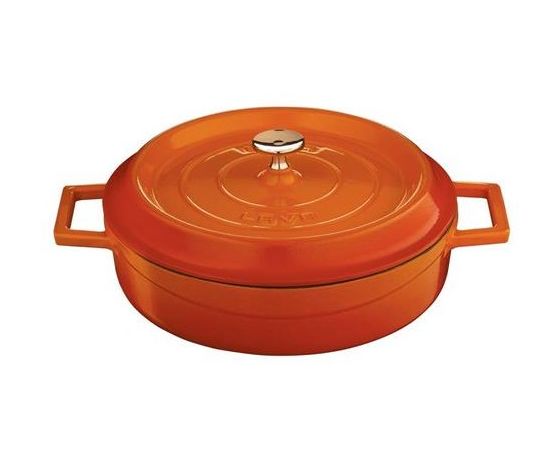 Кастрюля чугунная эмалированная оранжевая, 24 см, LAVA, фото , изображение 2 Кастрюля чугунная эмалированная оранжевая, 24 см, LAVA, фото , изображение 2