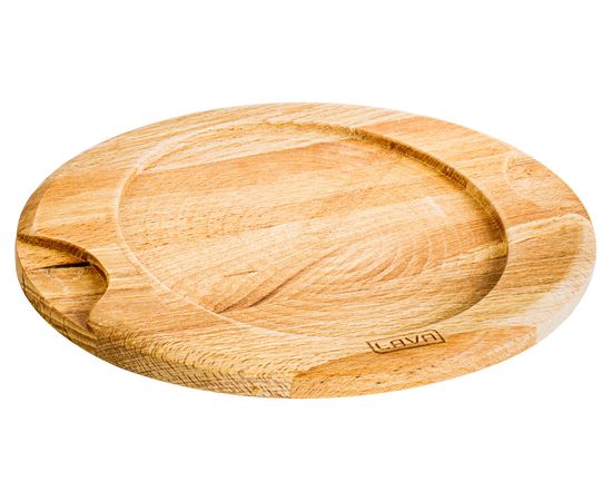 Сковорода круглая чугунная на деревянной подставке, 16 см, LAVA, фото , изображение 5