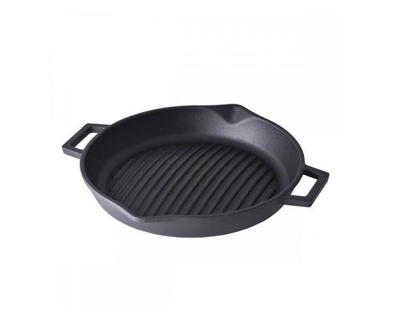 Сковорода-гриль чугунная с 2-мя ручками, 30см, LAVA, фото 