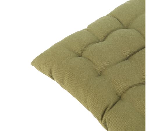 Подушка на стул из хлопка оливкового цвета из коллекции Essential, 40х40 см, Tkano, фото , изображение 3
