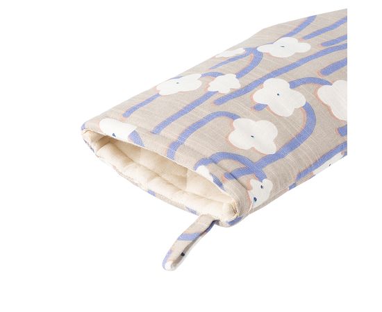 Прихватка-варежка из хлопка с принтом Полярный цветок из коллекции Scandinavian touch, 15,5х33 см, Tkano, фото , изображение 4