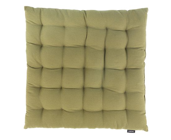 Подушка на стул из хлопка оливкового цвета из коллекции Essential, 40х40 см, Tkano, фото 