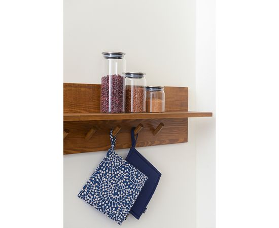 Прихватка из хлопка темно-синего цвета из коллекции Essential, 22х22 см, Tkano, фото , изображение 2