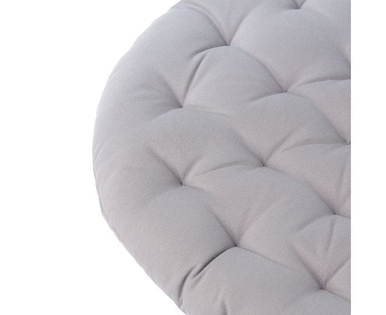 Подушка на стул круглая из хлопка серого цвета из коллекции Essential, 40 см, Tkano, фото , изображение 2