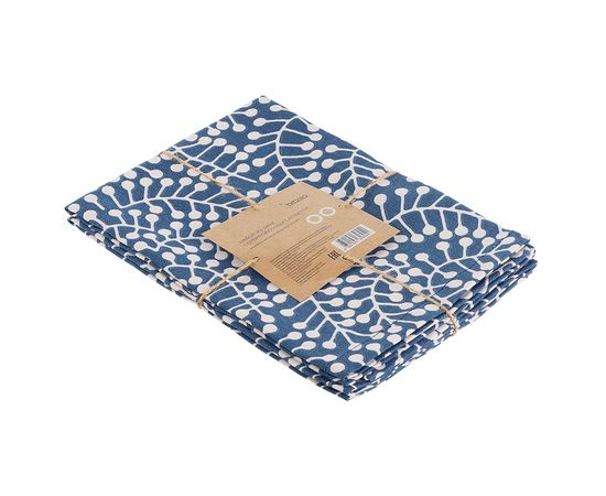 Набор из двух салфеток сервировочных темно-синего цвета с принтом Спелая Смородина из коллекции Scandinavian touch, 45х45 см, Tkano, фото , изображение 4