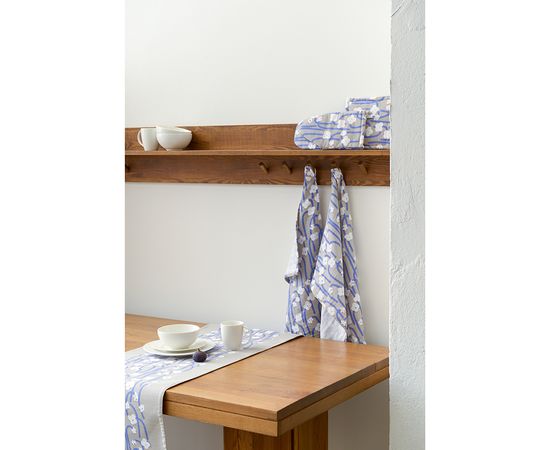 Прихватка-варежка из хлопка с принтом Полярный цветок из коллекции Scandinavian touch, 15,5х33 см, Tkano, фото , изображение 2