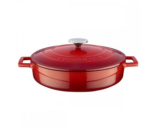 Кастрюля чугунная эмалированная красная, 28 см, LAVA, фото  Кастрюля чугунная эмалированная красная, 28 см, LAVA, фото