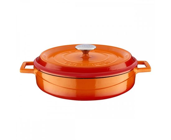 Кастрюля чугунная эмалированная оранжевая, 28 см, LAVA, фото  Кастрюля чугунная эмалированная оранжевая, 28 см, LAVA, фото