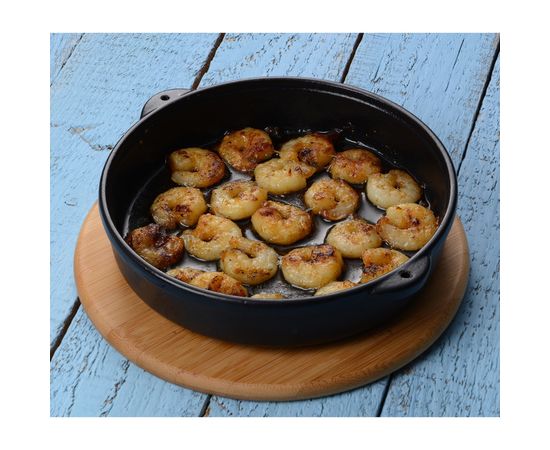 Сковорода круглая чугунная с 2-мя ручками на деревянной подставке, 17 см, LAVA, фото , изображение 5