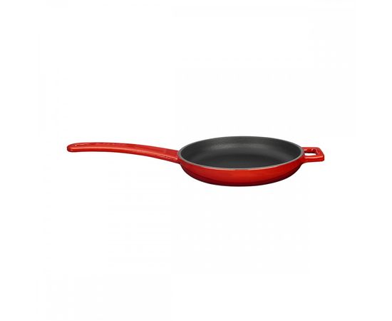Сковорода чугунная эмалированная красная, 16 см, LAVA, фото , изображение 2