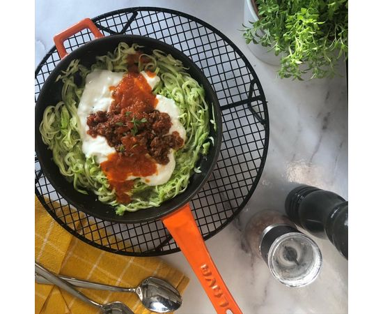 Сковорода чугунная эмалированная красная, 16 см, LAVA, фото , изображение 4