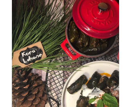 Кастрюля порционная круглая чугунная эмалированная красная, 10 см, LAVA, фото , изображение 9