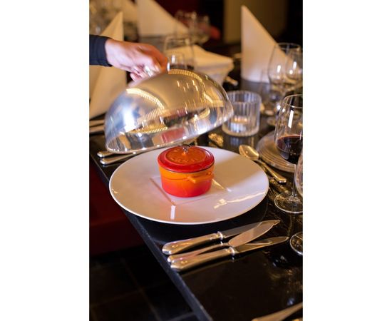 Кастрюля порционная круглая чугунная эмалированная красная, 10 см, LAVA, фото , изображение 11