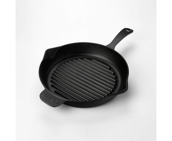 Сковорода-гриль круглая чугунная, 28 см, LAVA, фото , изображение 4