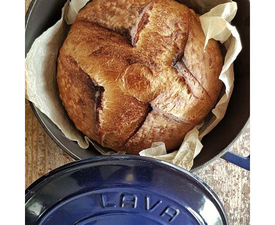 Кастрюля чугунная эмалированная красная, 28 см, LAVA, фото , изображение 8