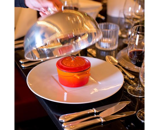 Кастрюля чугунная эмалированная красная с крышкой, 16 см, LAVA, фото , изображение 7