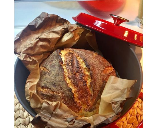 Кастрюля чугунная эмалированная красная, 28 см, LAVA, фото , изображение 6