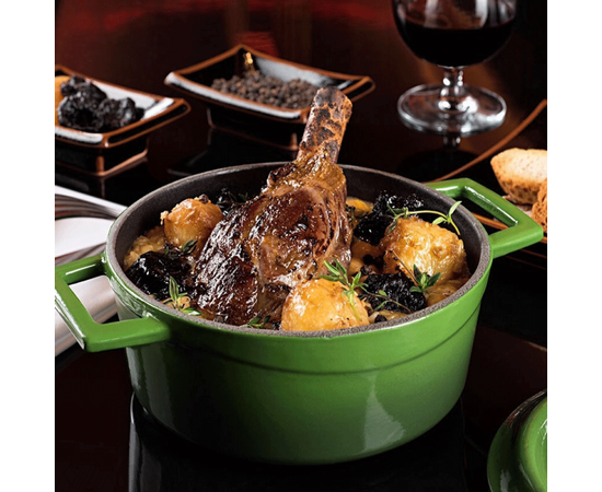 Кастрюля чугунная эмалированная оранжевая, 28 см, LAVA, фото , изображение 12