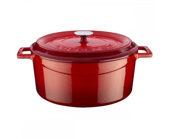 Кастрюля чугунная эмалированная красная, 32 см, LAVA, фото  Кастрюля чугунная эмалированная красная, 32 см, LAVA, фото