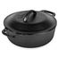 Кастрюля с крышкой 21 см, 1.8 л, черная, чугун, Lodge, фото 