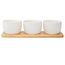 Набор из 3 чаш на деревянной подставке Soft Ripples, Dual Glazing, 200 мл, Liberty Jones, фото 