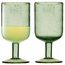 Набор бокалов для вина Flowi, 410 мл, зеленые, 2 шт., Liberty Jones, фото 