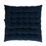 Подушка стеганая на стул из умягченного льна темно-синего цвета Essential, 40х40 см, Tkano, фото 