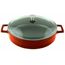 Кастрюля чугунная эмалированная оранжевая со стеклянной крышкой, 24 см, LAVA, фото 