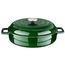 Кастрюля чугунная эмалированная зеленая с крышкой, 28 см, LAVA, фото 