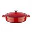 Кастрюля чугунная эмалированная красная с крышкой, 24 см, LAVA, фото 