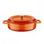 Кастрюля чугунная эмалированная оранжевая, 24 см, LAVA, фото 