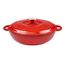 Кастрюля чугунная эмалированная красная с крышкой, 28 см, LAVA, фото 