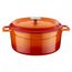 Кастрюля чугунная эмалированная оранжевая, 28 см, LAVA, фото 